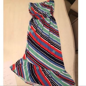 Lilly Pulitzer Nautical strapless dress